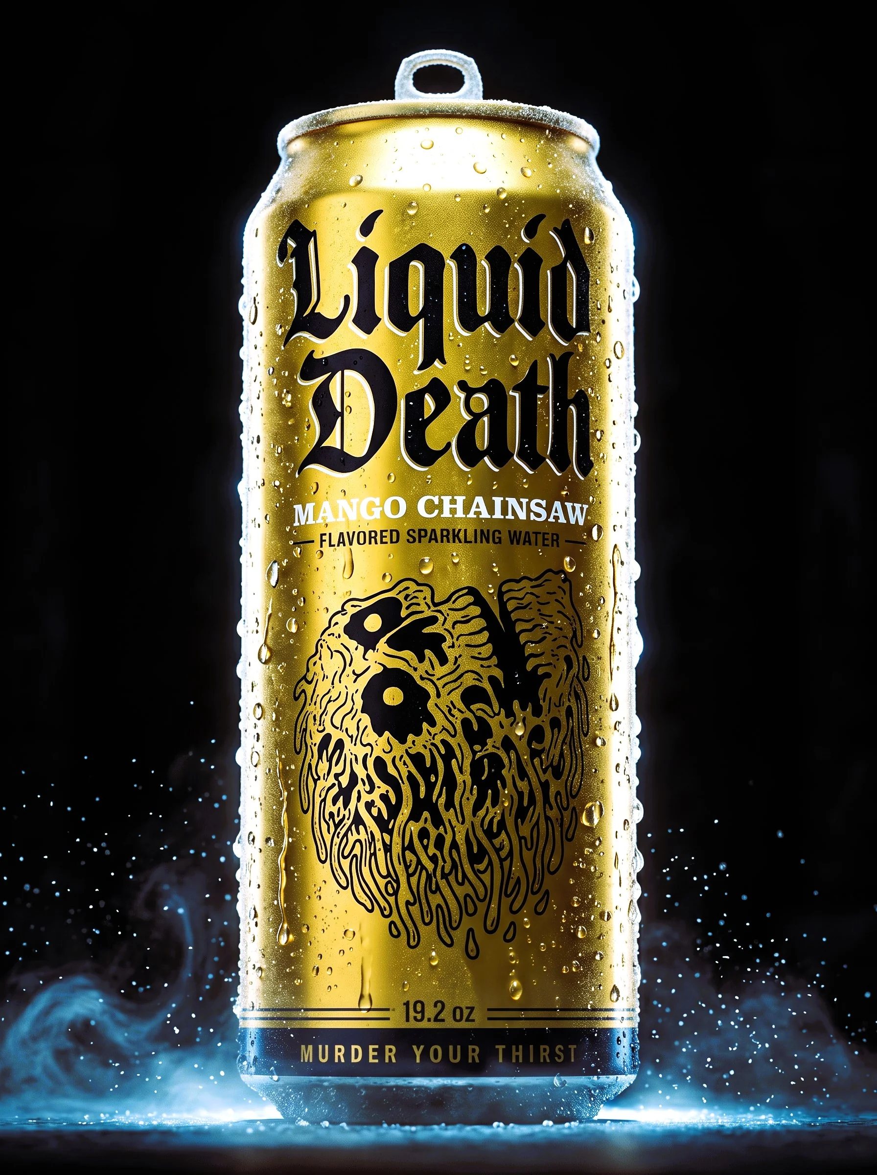 Anuncio de Liquid Death - diseño publicitario