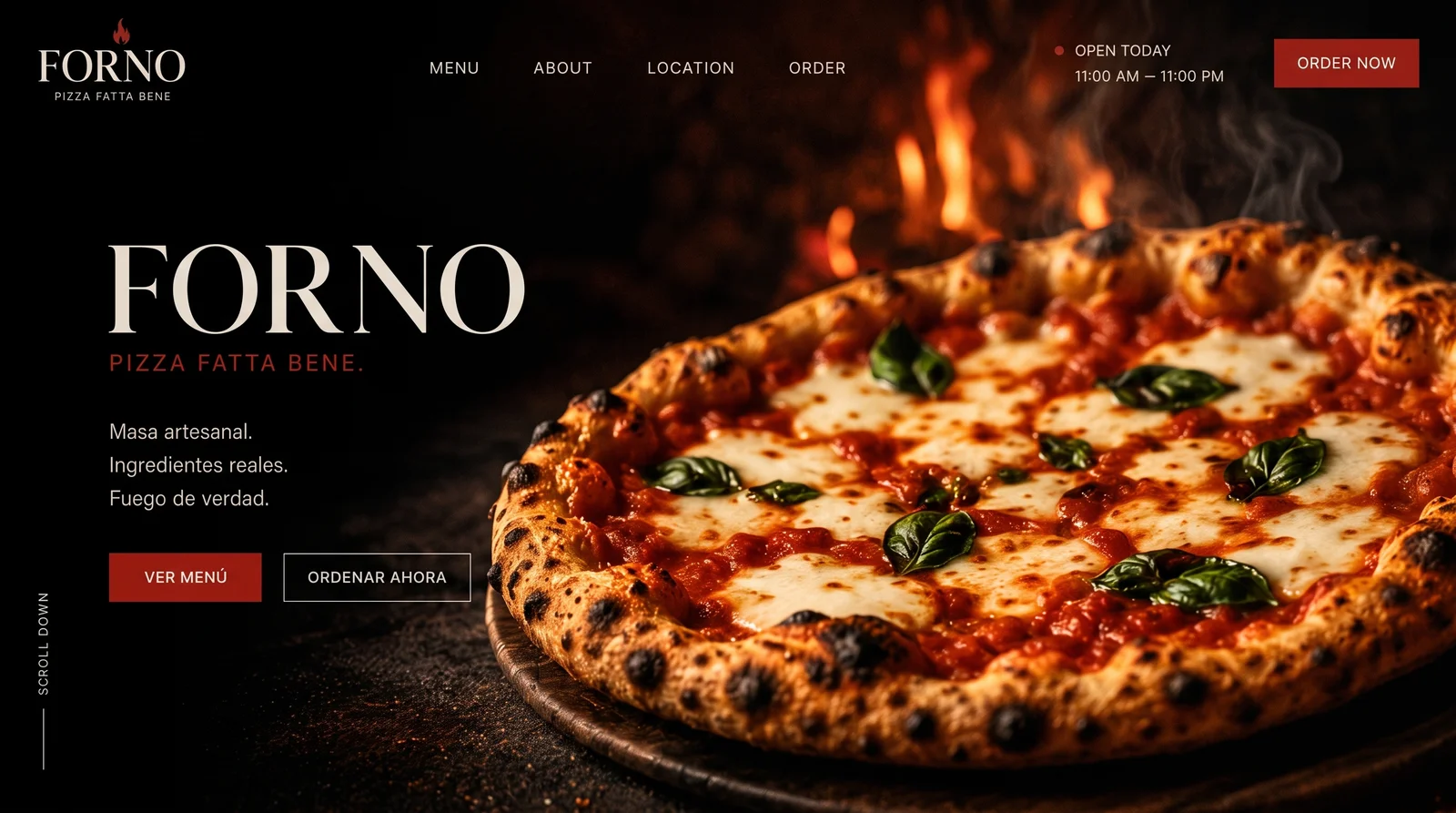 Página web de pizzería